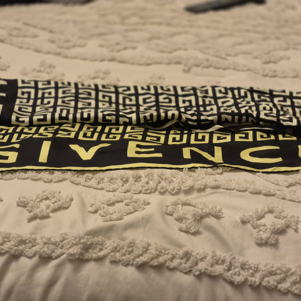 Givenchy Black and Gold Scarf